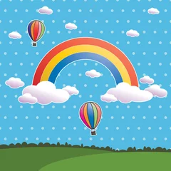 Fotobehang regenboog met stippen © Matthew Andrews