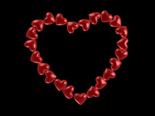 rote Valentinstagsherzen