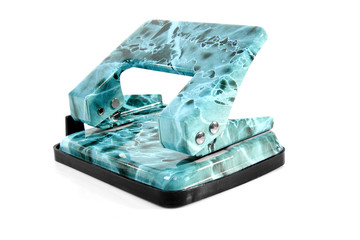 Funny perforator over white background