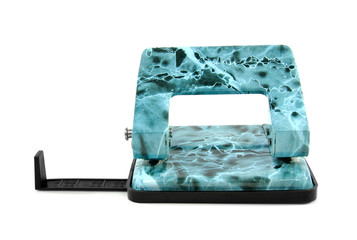 Funny perforator over white background