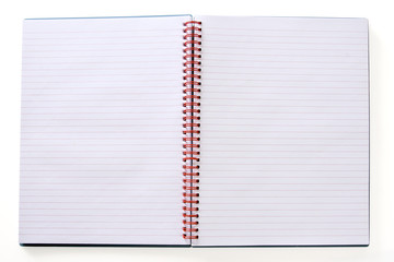 Page in a spiral bound notepad