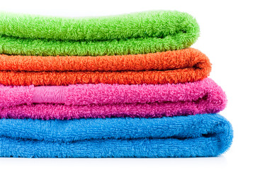 Colorful bath towels