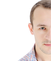 Fototapeta premium Businessman close portrait, modern looking