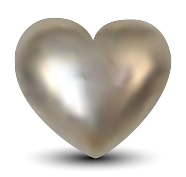 3D Silver Heart