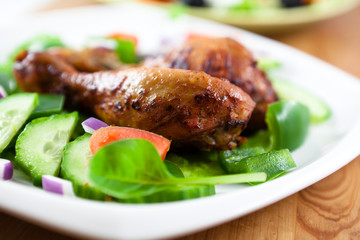 Roast chicken with vegetables