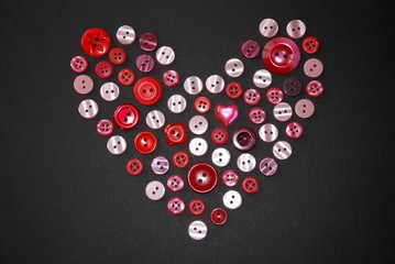 coeur de boutons