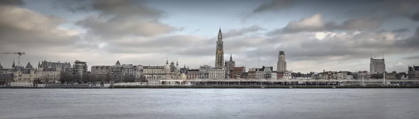 Fotobehang Antwerpen Stadspanorama (hoge resolutie) © Peter D.