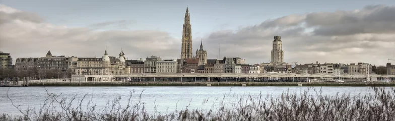 Foto op Canvas Antwerpen Stadspanorama (hoge resolutie) © Peter D.