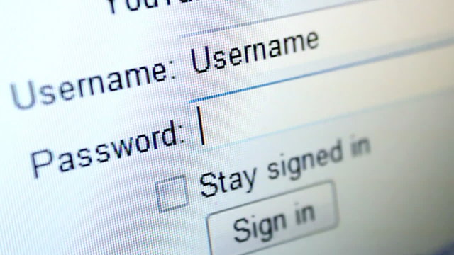 Login Screen on Website