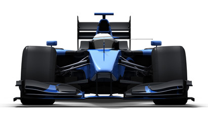 race car frontal - black & blue