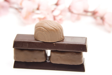 Schokolade mit Blumen