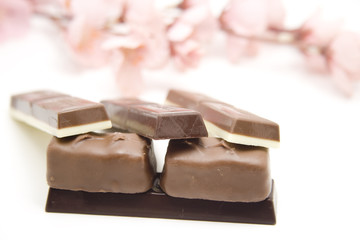 Praline mit Blüten