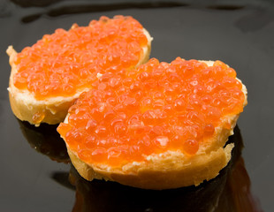 sandwiches with caviar
