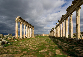 The colonnaded street of Apamea