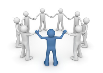 Team building (3d isolated characters, business series)