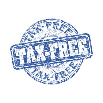 Tax free grunge rubber stamp