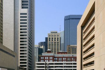 Dallas downtown city urban bulidings view