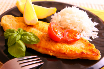 gebratener fischfilet,pangasiusfilet