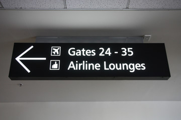 Airport sign at Christchurch airport