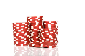 red poker chips