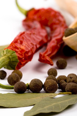 spices: bay leaves, pepper, pimento
