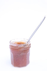Jam of plum, apple and mint