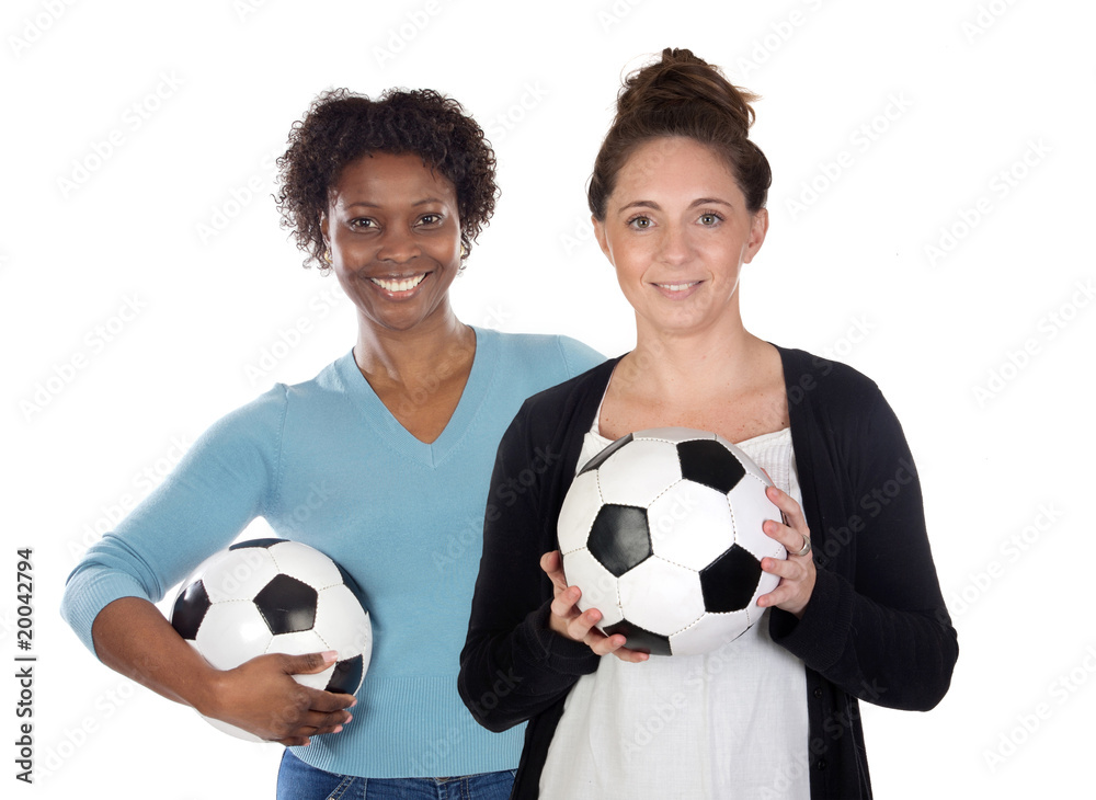 Sticker female soccer players