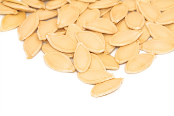 Pumpkin cereal isolated on white