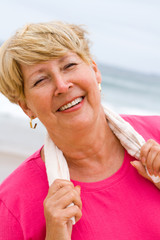 sporty senior woman