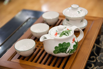 Chinese tea cup and bowl