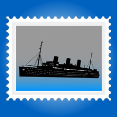 Postage stamps with ships