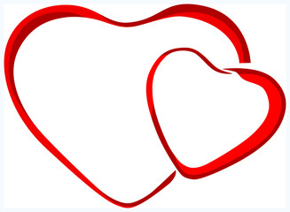 Striped hearts copyspace (love, valentine day, wedding series)