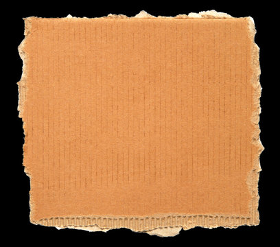 Cardboard isolated on black background