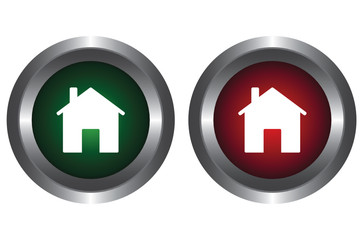 Two buttons with the image of the house