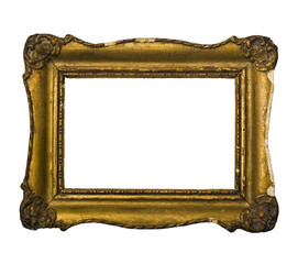 Golden vintage picture frame