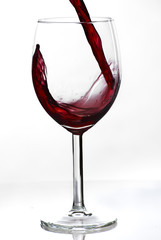 wineglass with red wine