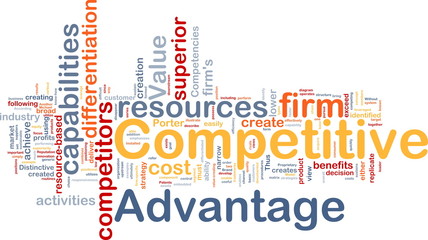 Competitive advantage background concept