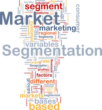 Market segmentation background concept