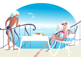 Couple on the terrace