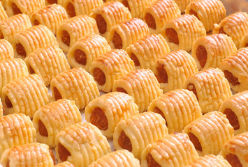 traditional Chinese new year pineapple cookie close up