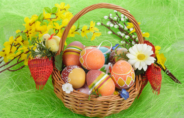 Easter Eggs In Basket