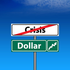 Road Sign The end of crisis