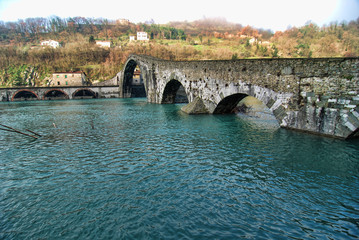 Fototapeta premium Devil's Bridge, Lucca, Italy