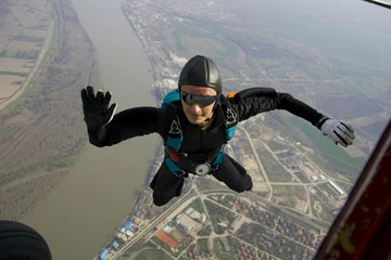 Photo sur Plexiglas Sports aériens Parachutiste
