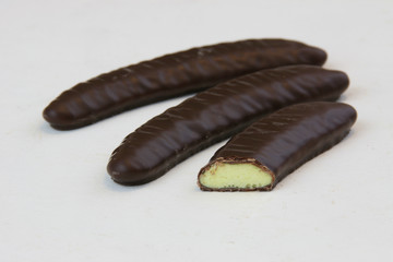 Schokobanane angeschnitten