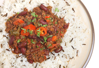 Chilli con Carne with Rice