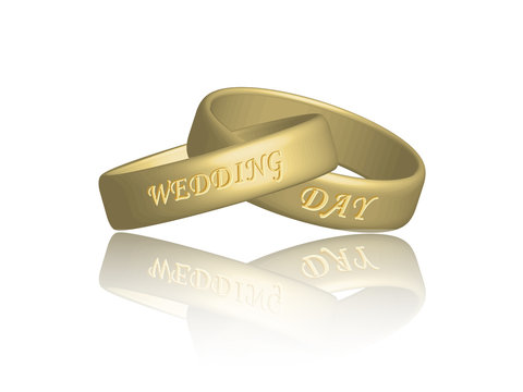 Wedding Rings (intertwined marriage wedding bands gold)