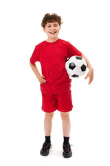 Football player isolated on white background