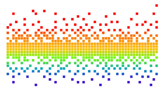 rainbow colored pixels
