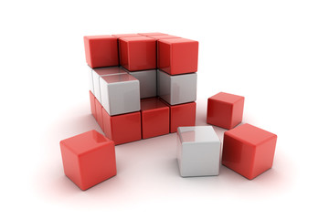 Abstract Austrian flag concept over white background